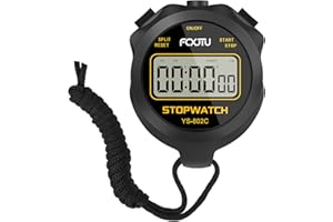 FCXJTU Simple Digital Sports Stopwatch, No Bells, No Clock, No Alarm, Simple Basic Operation, Silent, ON/Off, Pure Stopwatch 