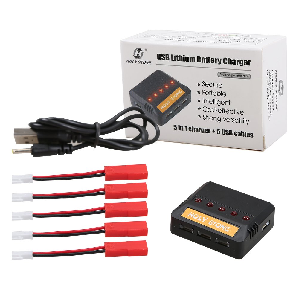 Holy Stone 5 in 1 Max 2.5A Current Input Fast Battery Charger for X5C