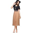 Amoretu Summer Classic Casual Short Sleeves Midi Dress for Women