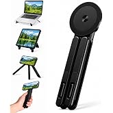 Lavoqera Portable Laptop Stand for Desk, Foldable Laptop Riser&amp;Tablet Stand | 4-in-1 Foldable Laptop Stand, 8-Level Height Adjustment, Aluminum Design, Fits 10-16" Laptops for Home, Office &amp; Travel