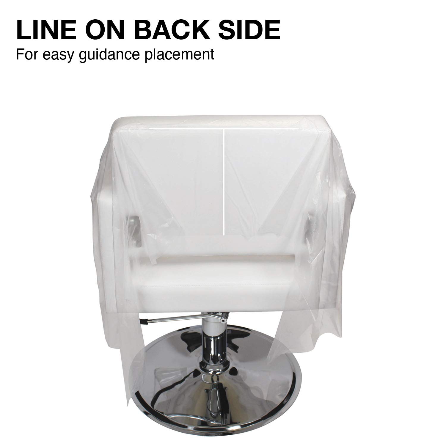 Clear Tear Resistant Disposable Chair Covers (71" x 59") for Salons, Spas, Barbers, and Others 25pk: Beauty