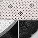moonrug Ultra Soft Fluffy Oval Area Rugs Shaggy Living Room Rug Solid Color Non-Slip Bedroom Bedside Rug Runners 2.7' x 5.3', Black