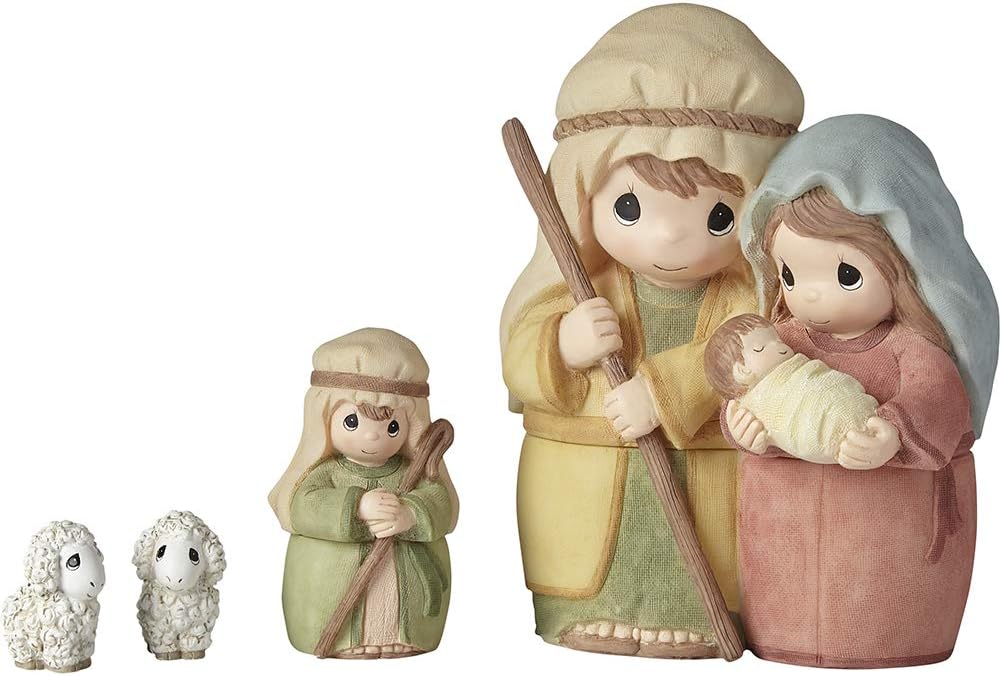 Precious Moments St/4 Nesting Holy Family Nativity Figurine, Multi