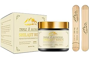 TRIPLE 8 NUTRITION Shilajit Resin 50g Bottle Absolutely Pure Wild Himalayan Authentic Natural Organic Fulvic Acid and 85+ Trace Minerals Most Potent for Men and Women Third Party Lab Tested ISO: 17025 Accredited USA