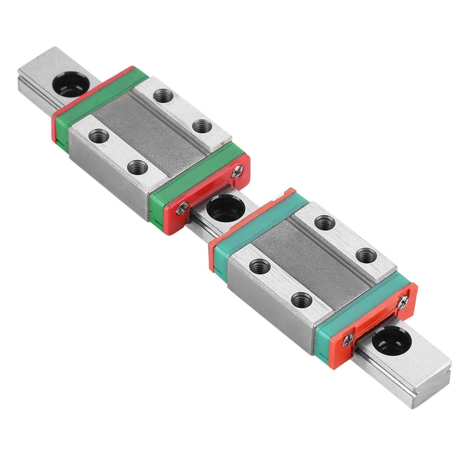 MGN9B Linear Guide Rail, 100mm Length/9mm Width, with 2pcs MGN9B Linear Guide Block, Lubrication System and 4-Point Contact Design