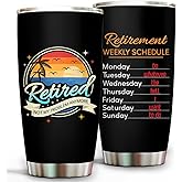 Happy Retirement Gifts for Men Women 2026 - Retired Teacher Nurse Friends Retirees - Going away, Goodbye, Farewell Gifts for Coworkers Leaving Job - Retired Not My Problem Anymore Tumbler Cup 20oz