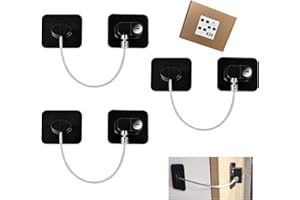 ELE3ST Child Safety Locks 3 Pack Refrigerator Lock with Keys, Free of Punch with Strong Adhesive for Fridge, Cabinets, Drawer