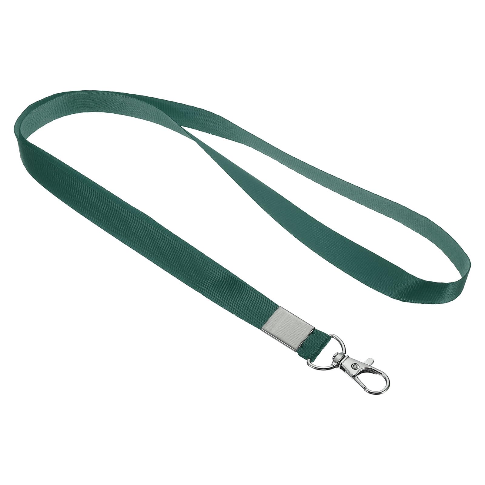 PATIKIL 17" Neck Lanyards, 20 Pack 0.6" Width Flat Strap Lanyard with Swivel Hook Clip for Name Tag Badges Holder ID Card Keys, Dark Green