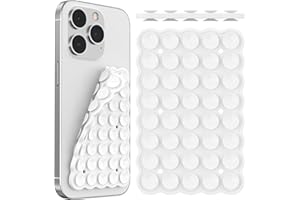 CHICMOSS Silicone Suction Cup Phone Mount Double-Sided, Sticky Grip Suction Phone Case Mount for iPhone & Android, Hands-Free Phone Accessories for Tiktok Videos & Selfies (White Color)