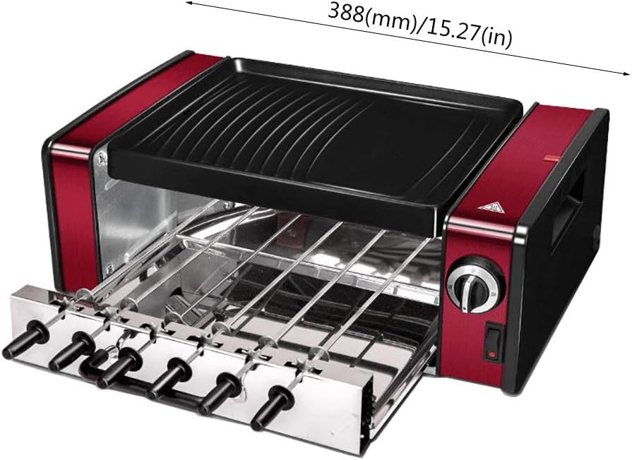 review W-XS1 Electric Grill,Food Grade Non-Stick Coating Baking Tray,Fast Heat,Can Be Fried and Roasted A Variety of Delicious,Suitable for Home Kitchen and Outdoor Barbecue,Convenient