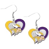 NFL Minnesota Vikings Swirl Heart Earrings