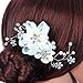 Bridal Hair Comb-Flower Side Comb Barrette Headpiece,Wedding Hair Accessories for Brides and Bridesmaids