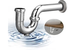 ZM Brass P-Trap Pipe with Clean Out Basin Sink Waste Kit with Reducing Washer 1-1/2'' 22GA