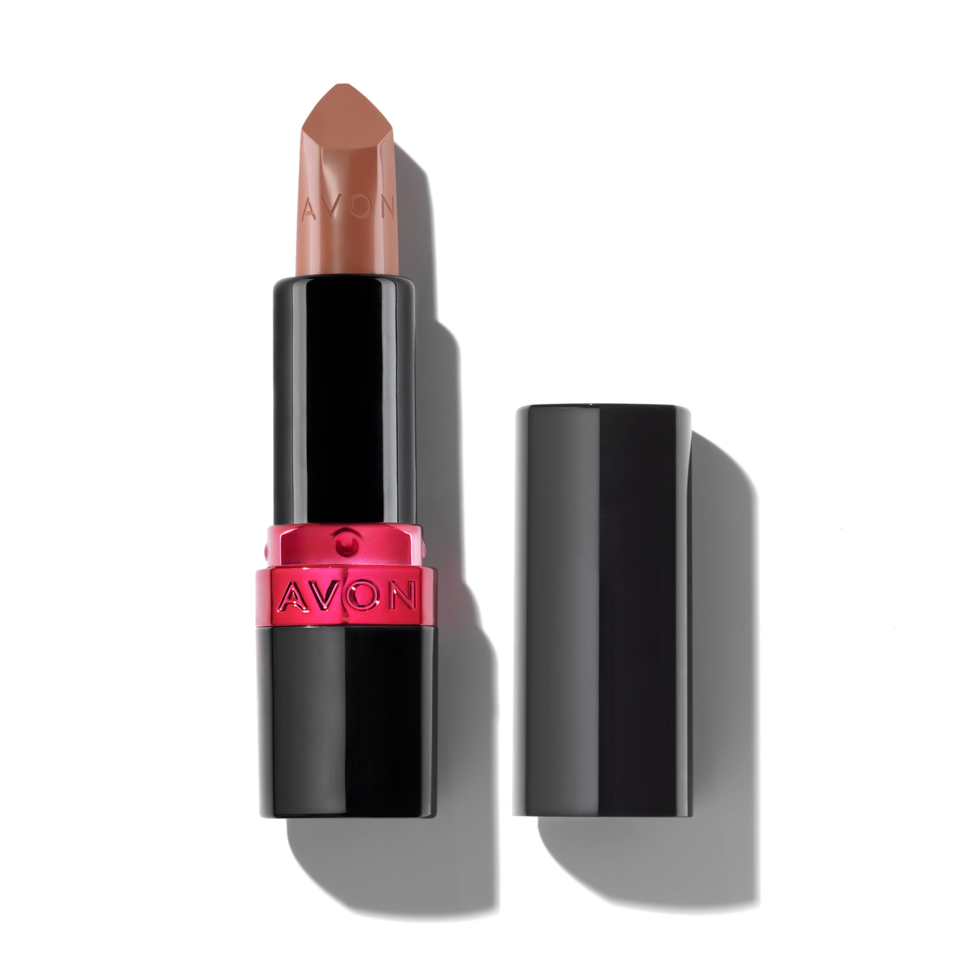 Avon Ultra Creamy Satin-finish Lipstick Peachy Nude with Vitamin E, Avocado Oil and Jojoba Oil for a Creamy and Comfy Feel, Rich Colour and Full Coverage, Cruelty Free