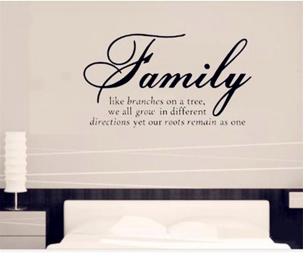 Himanjie 30 * 45cm Family Like Branches on a Tree - Quote Words Wall Sticker - Art Decal Vinyl Stickers, Easy to Apply, Free Applicator, Easy Peel