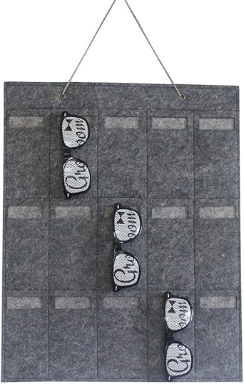 Hängende Sonnenbrille Organizer Brille Filztasche Wandtasche, 15 Fächer