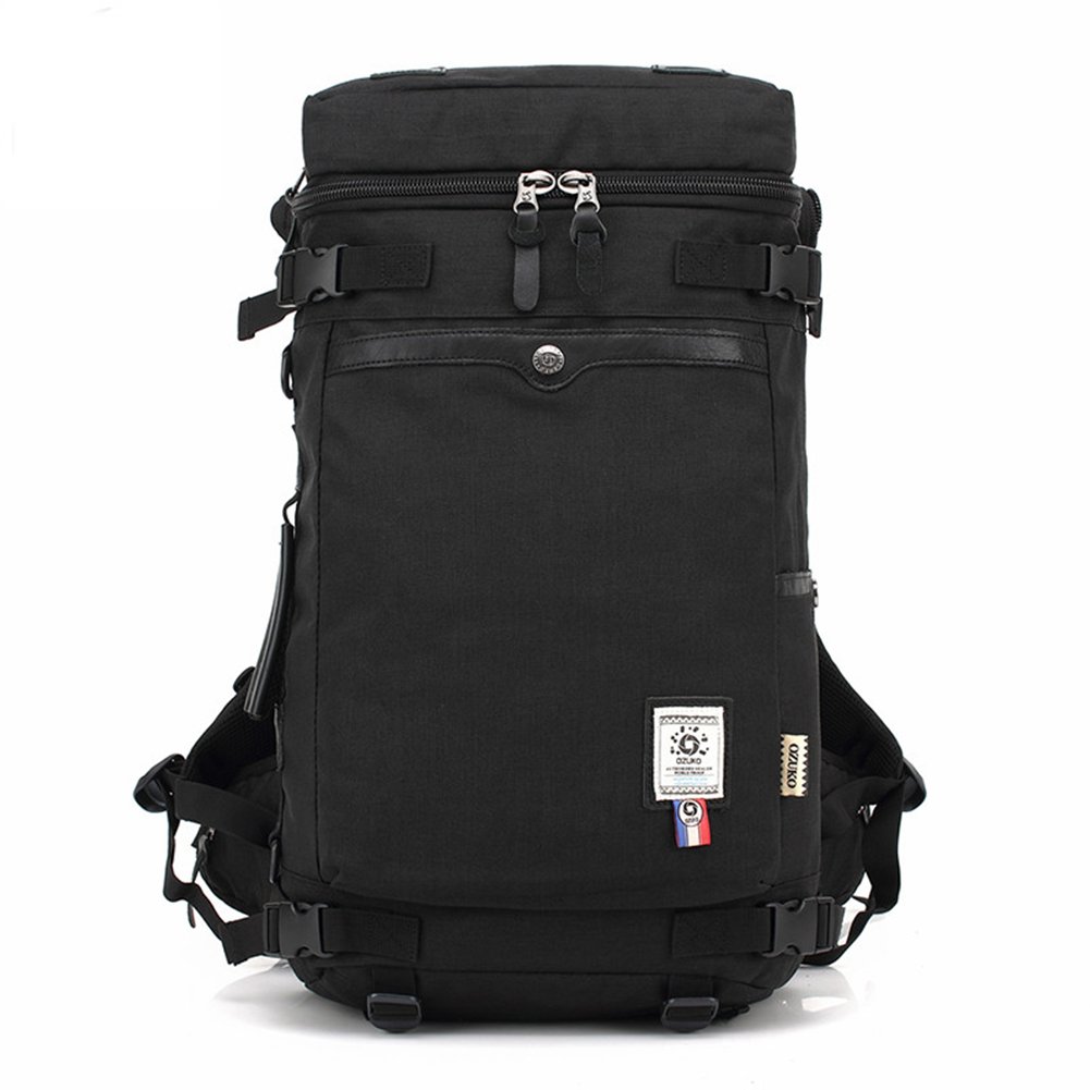 Fresion Multipurpose Backpack Water-resistant Messenger Bag Outdoor Weekend Bag Large Capacity Rucksack Travel tote Handbag for Daily Use/Hiking/Travel(Black)