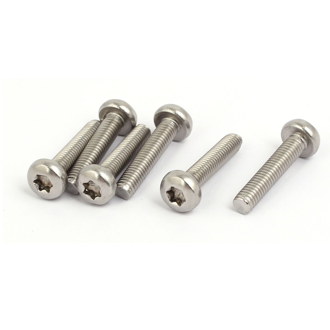 Sourcingmap M6x30mm 304 Stainless Steel Button Head Torx Socket Cap Screws Fasteners 6pcs