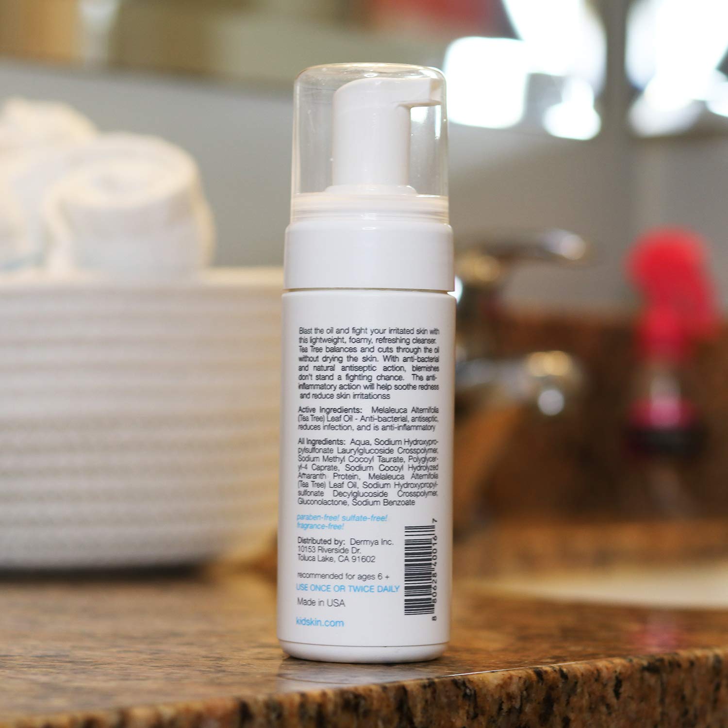 Kidskin TBlast Cleanser Foaming Facial Skin Cleanser for Kids and