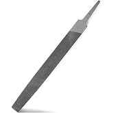 XAQISHIRE 6-inch Flat Medium Cut File, Double Cut Teeth, High Carbon Steel, Single Hand File Without Handle, Suitable for Shaping Metal, Wood, etc.