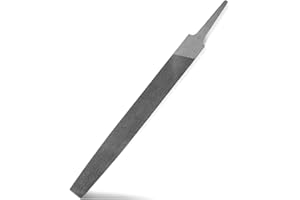 XAQISHIRE 6-inch Flat Medium Cut File, Double Cut Teeth, High Carbon Steel, Single Hand File Without Handle, Suitable for Shaping Metal, Wood, etc.