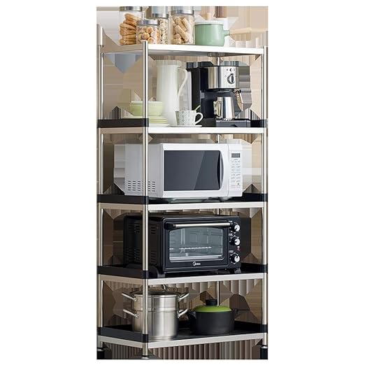 Estante de cocina de acero inoxidable, almacenamiento de varias ...