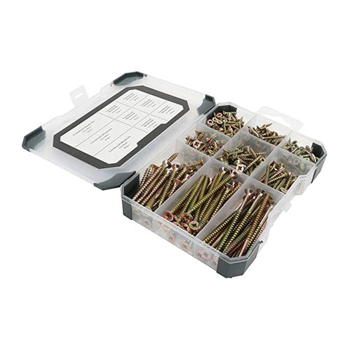 TIMCO Countersunk Gold Woodscrews Mixed Tray -355pcs