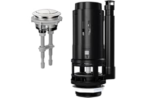 R&T 3-Inch Dual Flush Valve with Top Push Button Toilet Repair Kit Inside Tank dual flush valve replacement kit for 2-piece Toilet A2422M