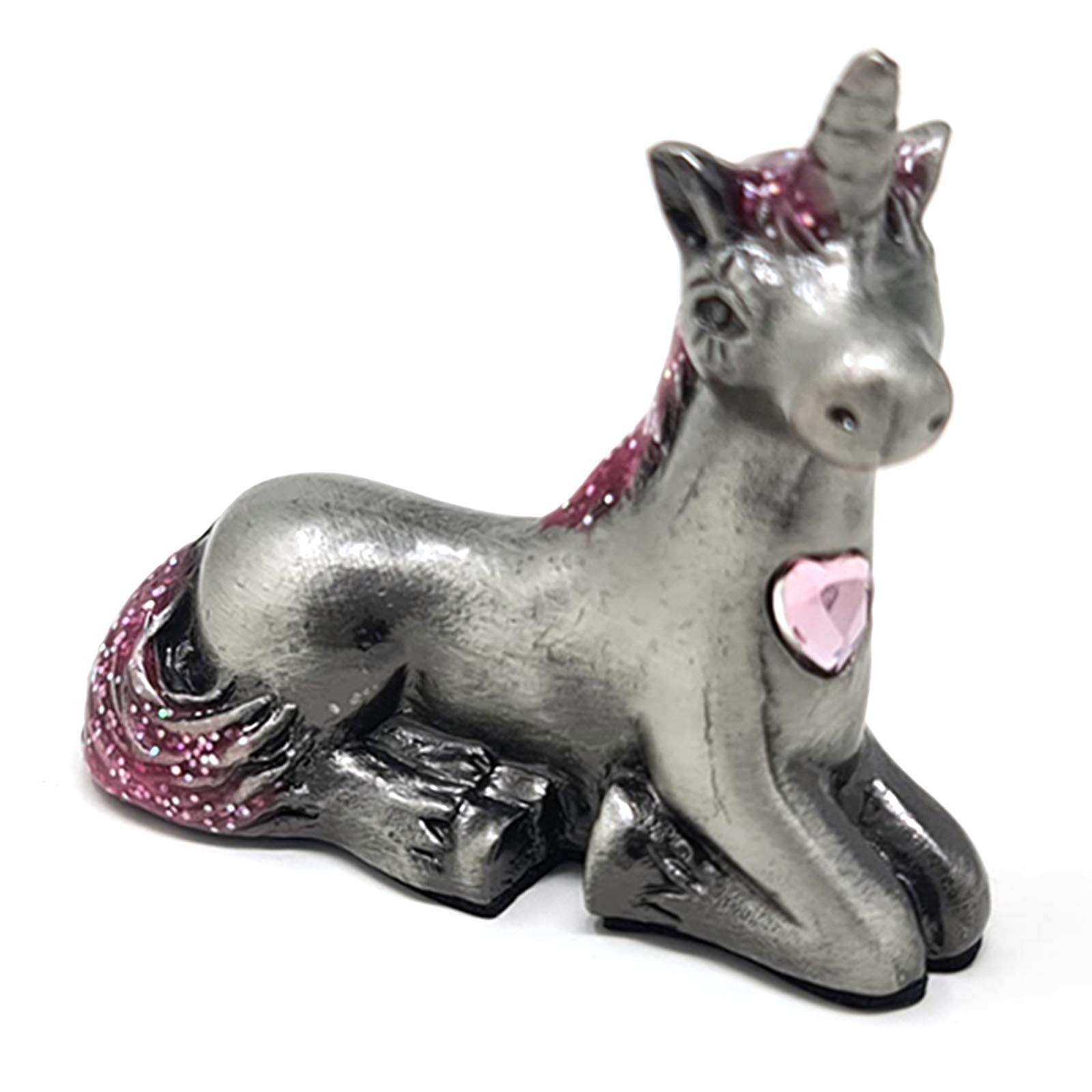 The Leonardo Collection Pewter Birthstone Unicorn Figurine Birthday Gemstone Month Ornament Gift Boxed (October)