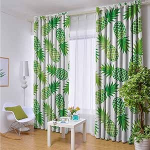 CHENLLRT - Cortinas de color burdeos, diseño vintage de sandía con