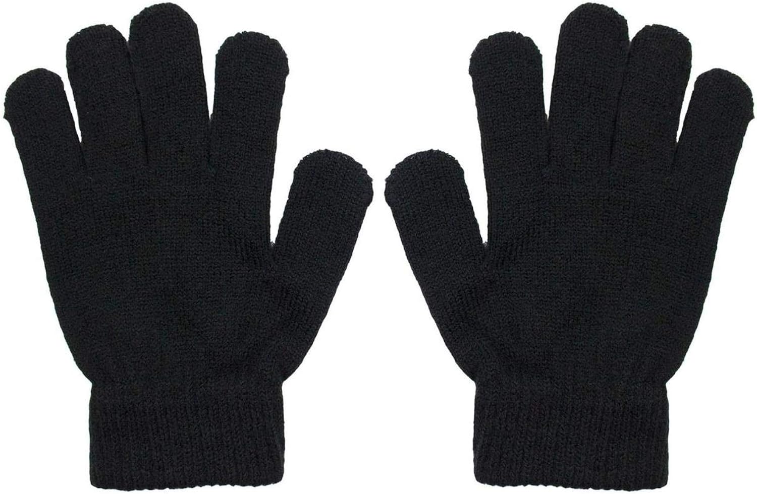 Minecraft Boy's Creeper Checkered 2 Piece Kids Hat and Gloves Set Black: Clothing
