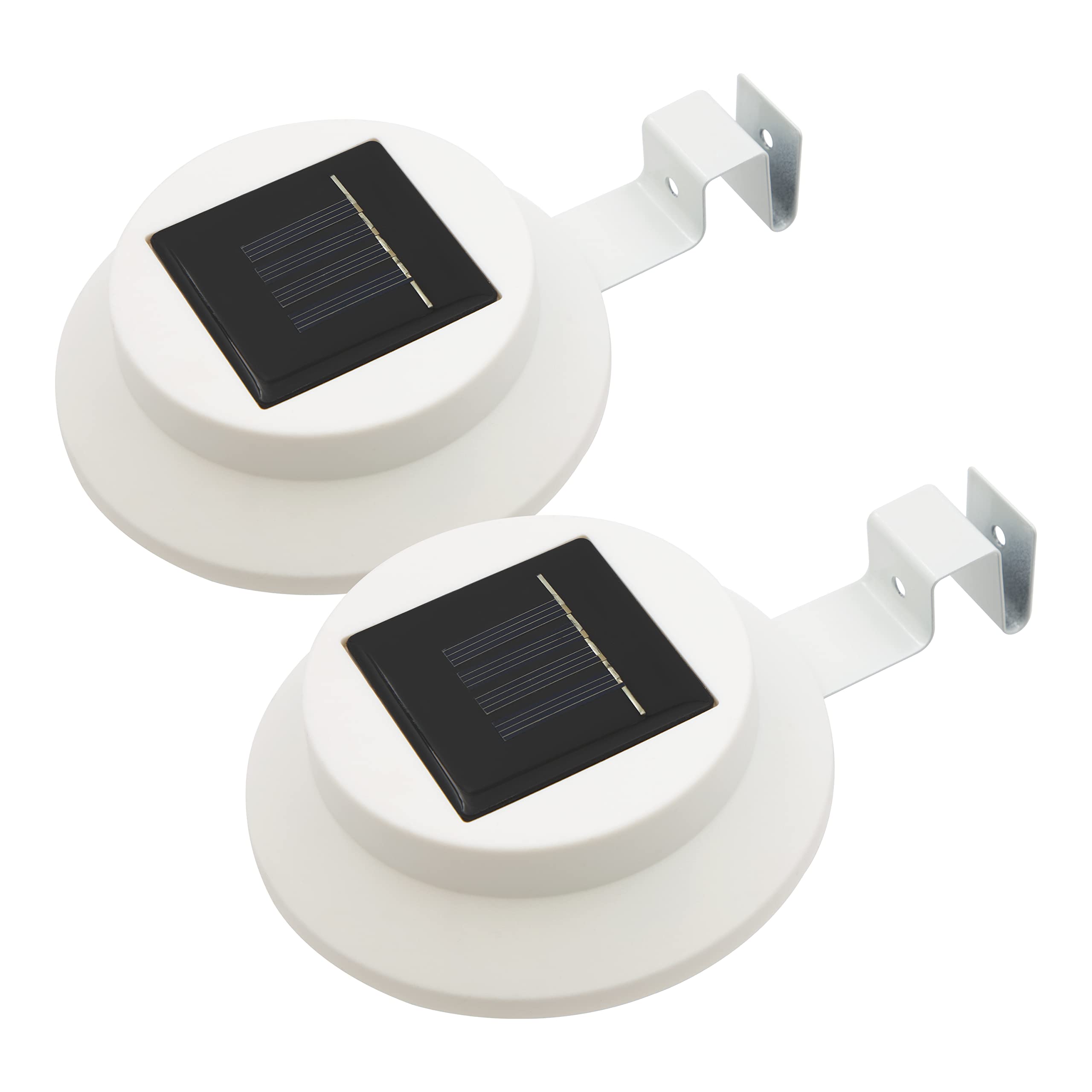GardenKraft 24280 Solar LED Gutter & Fence Lights/Pack of 2 / Auto-On Functionality/Bright White LEDs/Weatherproof Material