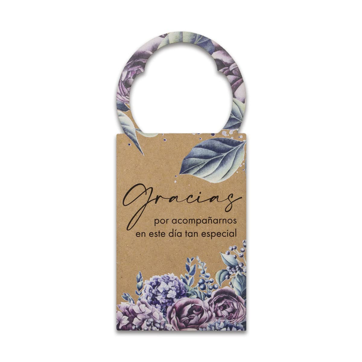 Summer-Ray 50pcs Gracias Mini Champagne Mini Wine Bottle Weding Party Favours Tags (Kraft Brown)