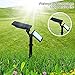 FARSIC 48 LED Solar Lights Spotlight Outdoor Landscape Lighting Waterproof Wall Adjustable Light for Night Security and Lawn Lamp Bright (White Light)