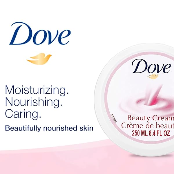 DOVE NOURISHING BODY CARE FACE, HAND AND BODY BEAUTY CREAM FOR NORMAL TO DRY SKIN LOTION FOR WOMEN WITH 24 HOUR MOISTURIZATION (5.07 FL OZ)
