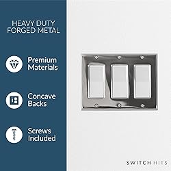 Switch Hits Polished Nickel Outlet Wall Plate | 3
