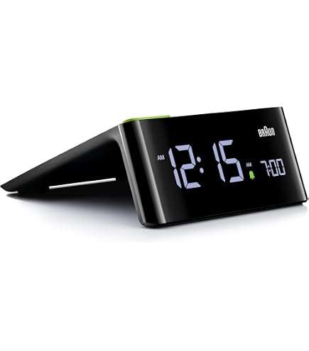 Braun Digitalwecker BC21B Mit Qi-Ladepad – 10W Schnellladung, Automatische Helligkeit, VA-LCD Display, Schwarz