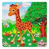 LandFox Toy,Wooden Puzzle Educational Developmental Baby Kids Training Toy