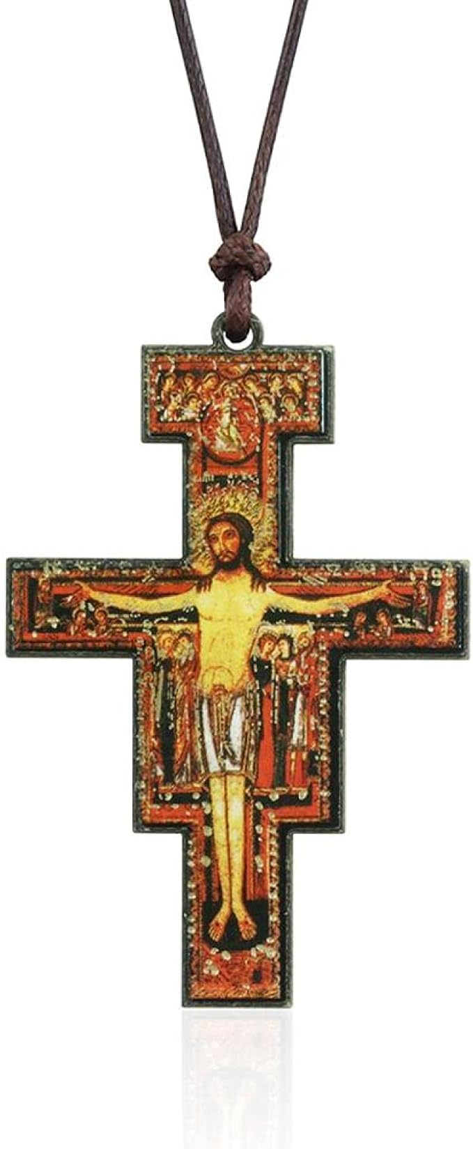 Men'S Wooden Orthodox Cross Pendant Necklaces For Women Religious