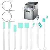 TUZAZO Ice Machine Cleaner Brush Kits, 10 PCS | Ice Maker Cleaning Tools, 2PCS Long Drain Pipe Brushes, 8 PCS Crevice Cleaning Brushes