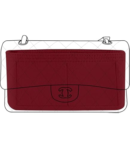 Lckaey Tas Organizer Insert voor Chanel Classic Flap Medium Bag Shaper Purse Insert - Premium Handtas Vilt Organizer 2009Claret-M