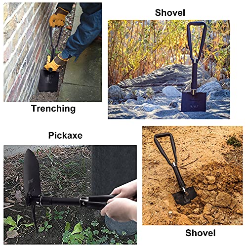 SOG Entrenching Tool- 18.25 Inch Folding Survival Shovel With Wood Saw Edge And