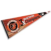 Orioles 3 Time Champions Pennant Flag