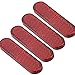 LBZE Quick Mount Reflector,Red Plastic Oval Stick-on Car Reflector Sticker,Work for Cars, Trailer, Motorcycle, Trucks, Boat and The Ground,4pack (red)