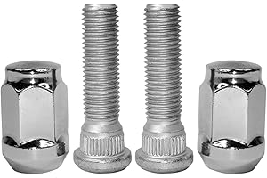 Mysttoo M12x1.50 Wheel Lug Stud Nut Set Compatible with 2007-2022 Dodge Grand Caravan Avenger Caliber Journey Jeep Compass Patriot Chrysler Town & Country 200 Sebring (4PCS)