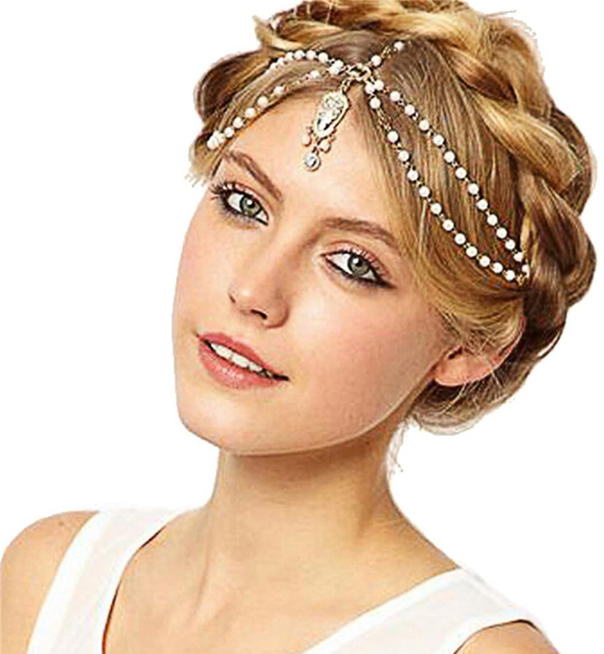 Headpiece for Wedding Head Chains for Women Hair Vine Silver Bride Crystal Bridal Hair Accessories for Girls HB000806