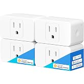 meross Smart Plug 4 Pack, Supports Apple HomeKit, 15A Wi-Fi Outlet Plug | Compatible with Siri, Alexa, Google, Schedule and T
