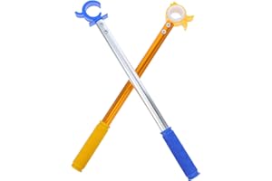 PRETYZOOM 2pcs Window Opening Stick Aluminum Alloy Pole for High and Bay Windows with Easy Use for Offices