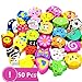 50 Pack Assorted Cartoon Animal Erasers Pencil Toppers kit Pencil Top Erasers, Gift/Award to Kids