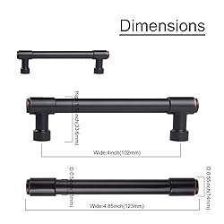 khtumeware Oil Rubbed Bronze Cabinet Pulls - Center